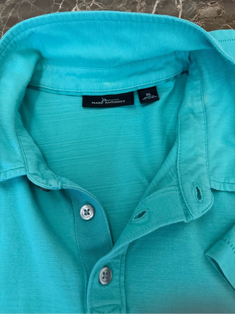 Marc Anthony Men’s Turquoise Polo Shirt - Bright Teal